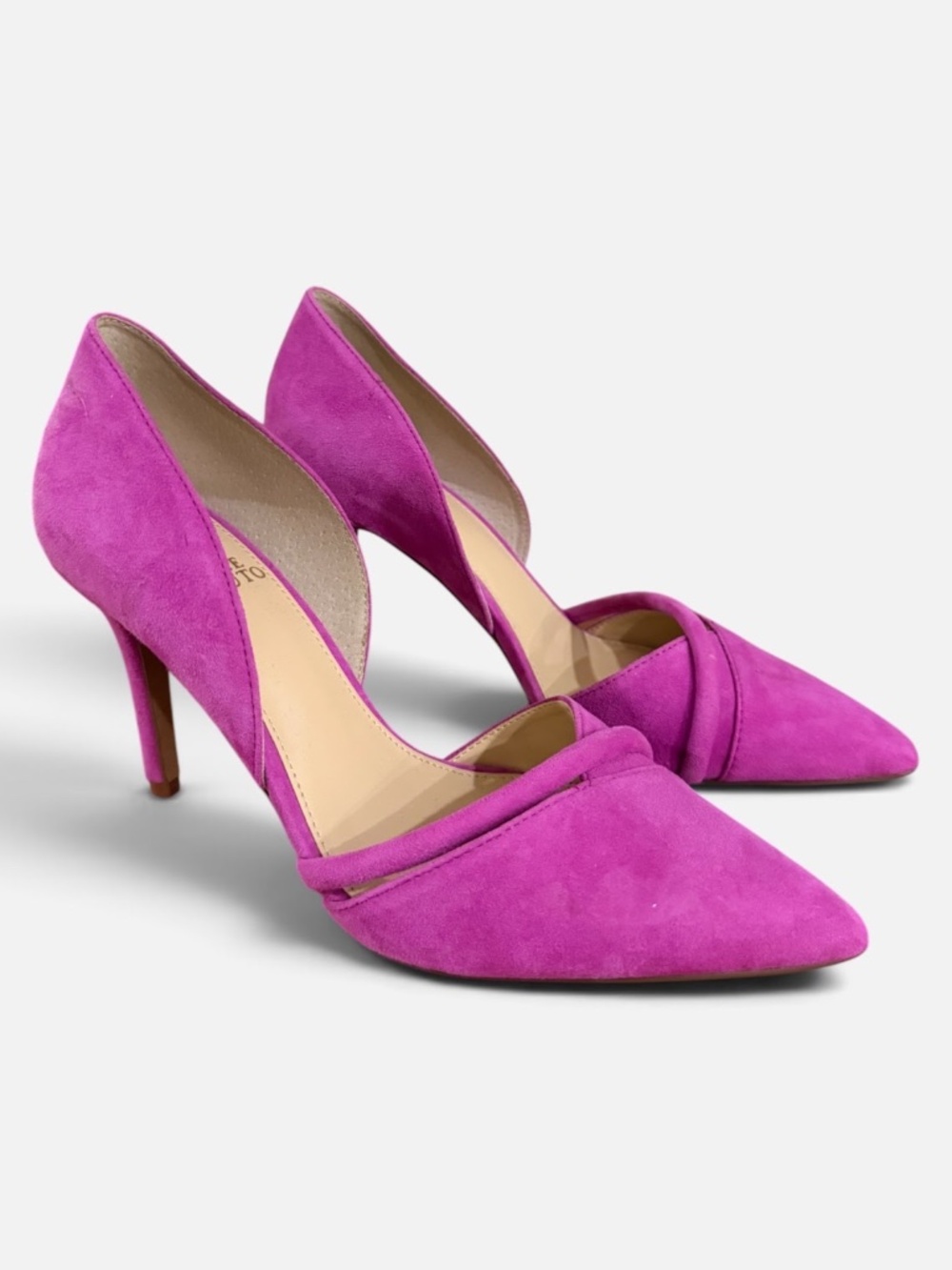Vince Camuto VP-ADEILIA Pink Leather Pointed Toe Heels Size 7.5
